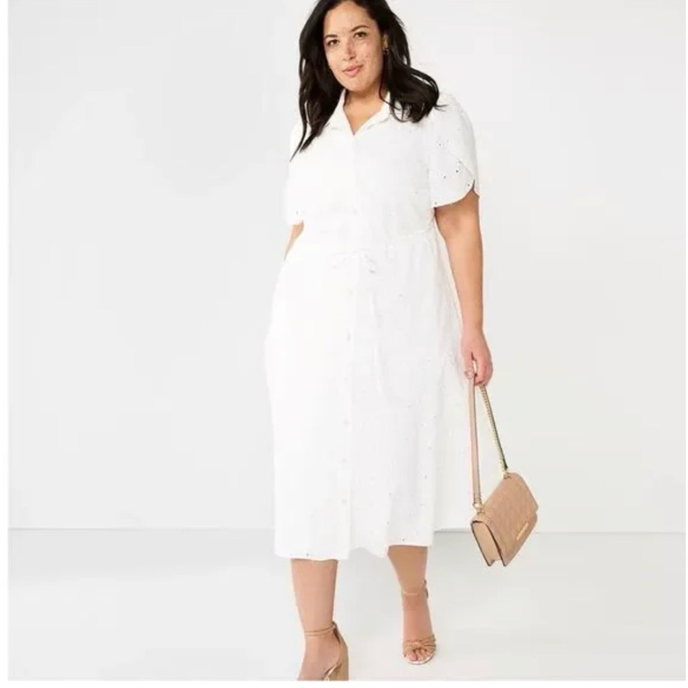 Draper James for Kohl’s RSVP White Midi Dress NWT